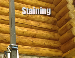  Erie County, Ohio Log Home Staining